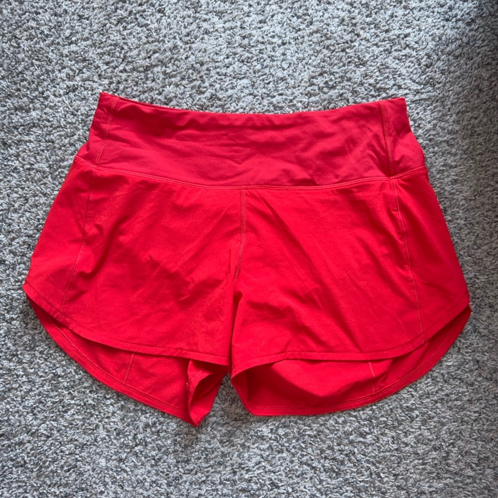 lululemon athletica Vibrant Red Athletic Shorts